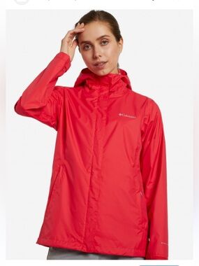 Columbia Red Waterproof Jacket Arcadia, size S